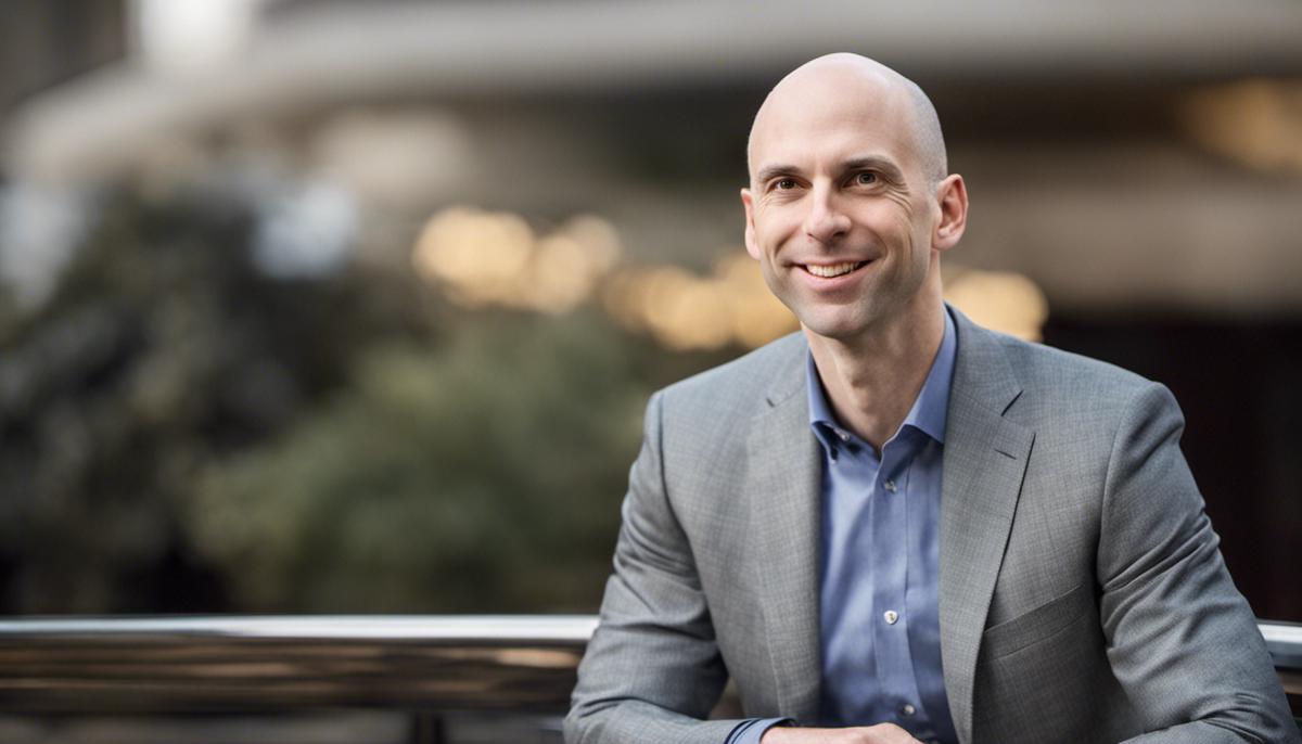 A headshot of Adam Grant, a professor and author known for his theories on leadership and innovation in business.