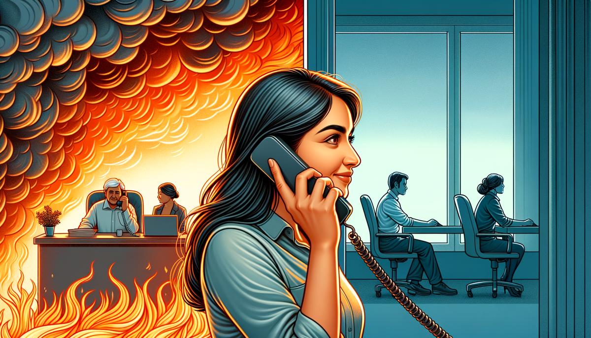 Image of a person talking on the phone, symbolizing communication in resolving conflict