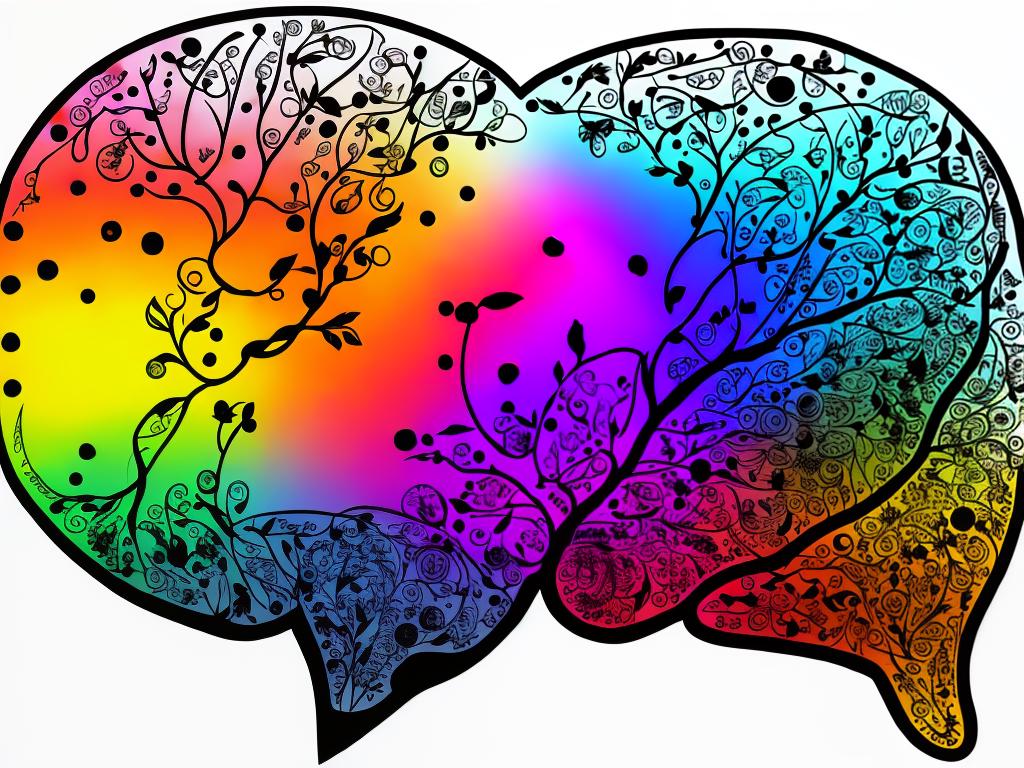 A brain with lines and colorful dots representing emotions, symbolizing understanding emotional intelligence.