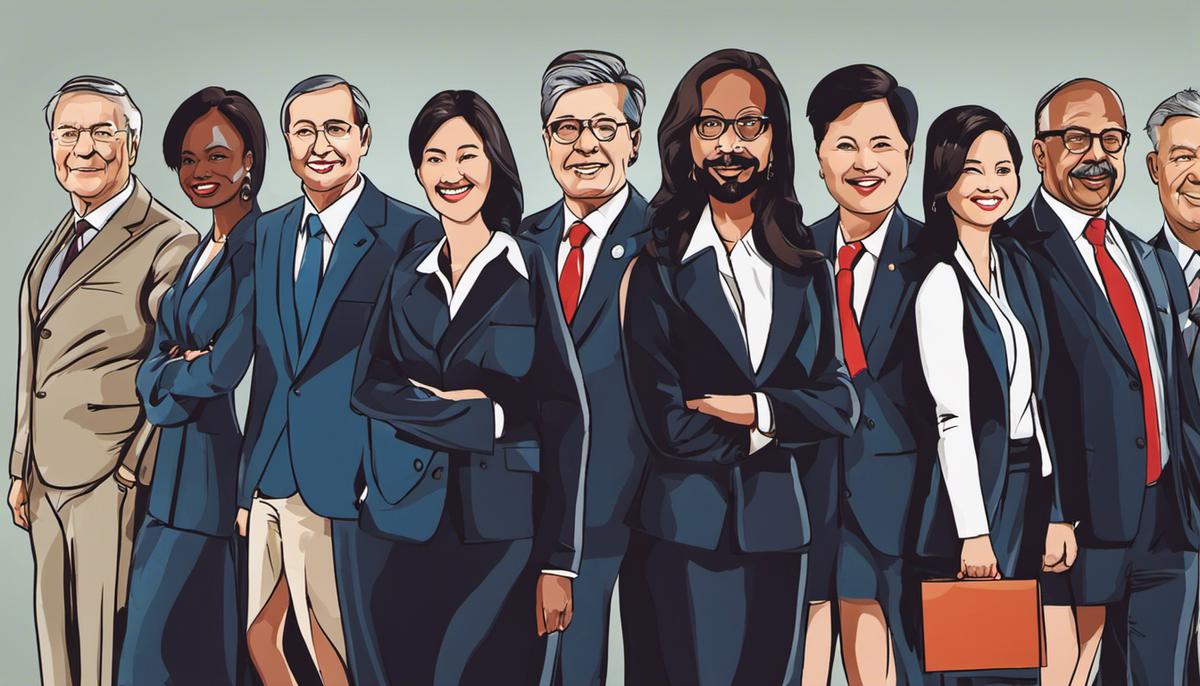 Image depicting various leaders showcasing different leadership styles.