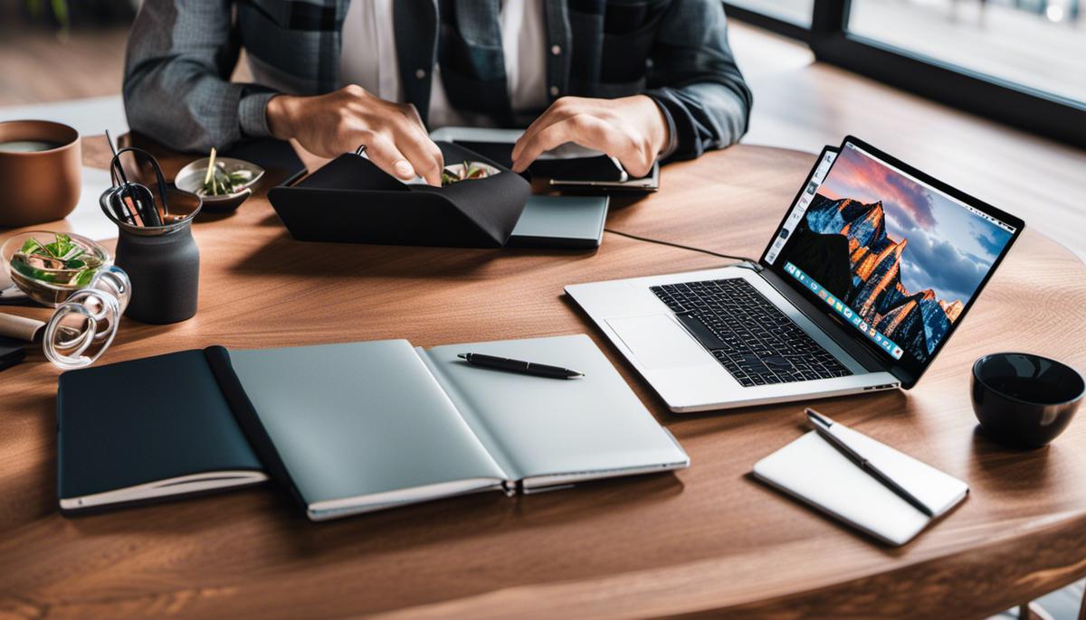 Image depicting the challenges of remote work with different people working on laptops in different locations.